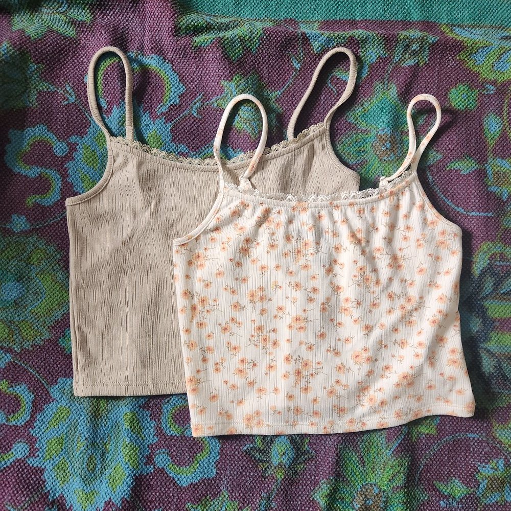 Two Forever 21 crop tops